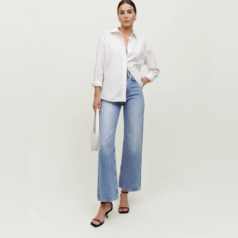 Reformation High Rise Denim Cropped Stretch Jeans NWT Size 31